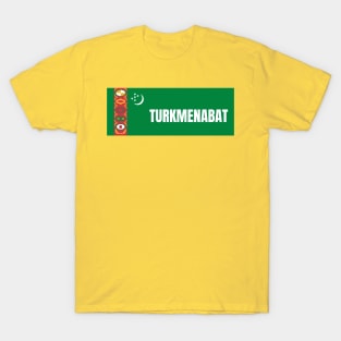 Turkmenabat City in Turkmenistan Flag T-Shirt